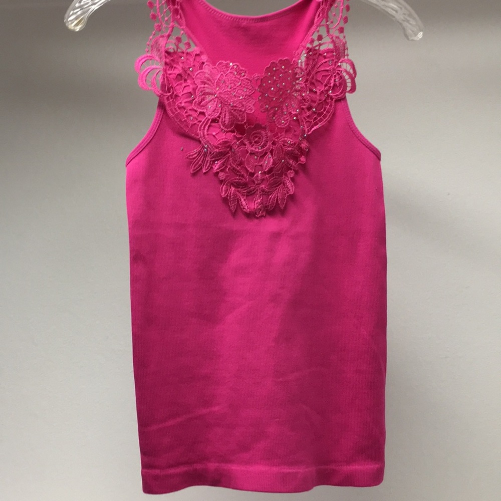 4/$15👀 Seamless racerback embellished tank top